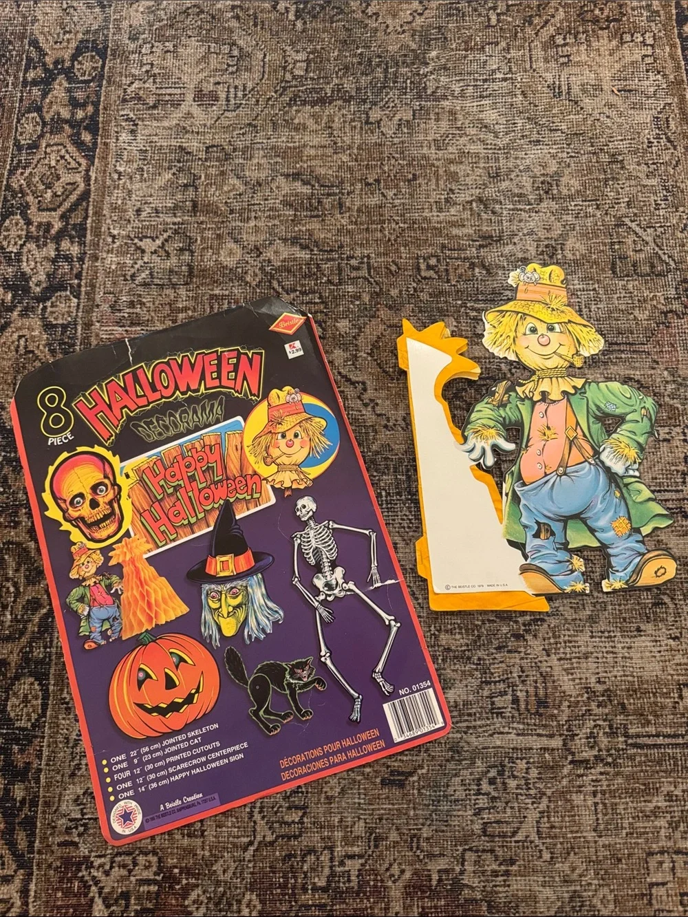 1979 Vintage Beistle Halloween Scarecrow Centerpiece